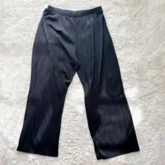UNIQLO ユニクロ プリーツパンツ ブラック XL ワイドパンツ ストレッチ