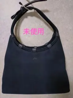 キタムラ　未使用　ハンドバッグ　紺色　スエード