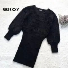 RESEXXY リゼクシー シャギーニットワンピース ボリューム袖