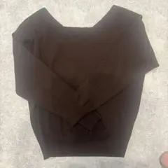 PROPORTION BODY DRESSING ブラウン　Vネック長袖ニット