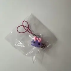 ほっぺちゃん　紫ストラップ