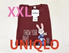 ●新品タグ付き●ユニクロ・ズートピア●スウェットトレーナー●ダークオレンジXXL