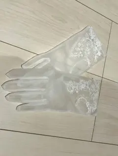 ウェディンググローブとベールのセット