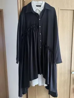 NOTCONVENTIONALレイヤード風アシンメトリー シャツワンピースセットのサムネイル