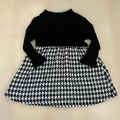 【冬物SALE】ベビーワンピース 千鳥柄 80-85cm