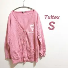 1点もの【S】カーディガン Vネック スクール ピンク 裏起毛