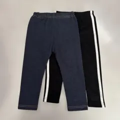 【新品未使用】タグ付き　ネイビーとブラックのパンツ　2着セット