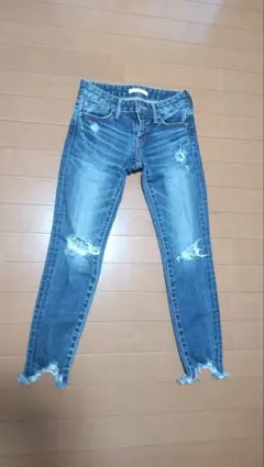 MOUSSY マウジー fringe cropped スキニーデニム 23インチ