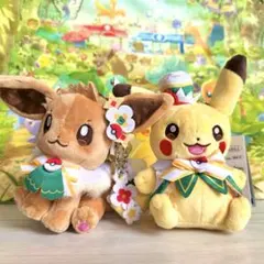 ポケパークカントー 限定 ピカチュウ イーブイ ぬいぐるみ マスコット