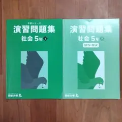 【書き込みなし】2024年購入 四谷大塚 演習問題集 社会 5年 下（解答付き）