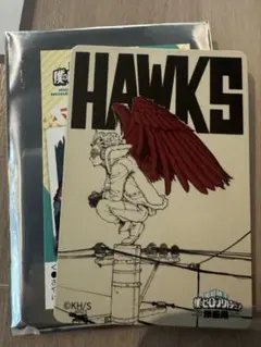 ヒロアカ　ホークス　原画展　マグネットステッカー