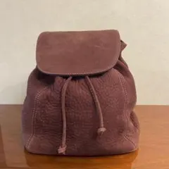 オールドコーチ　スエードレザー　ブラウンピンク　巾着型バックパック