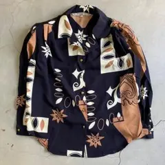 00's vintage 柄シャツ　アーカイブ グランジ y2k パンク