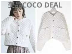 【美品】ココディール/COCO DEALツイード ニット カーディガン