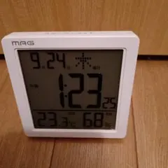 MAG デジタル置時計 温度湿度計付き