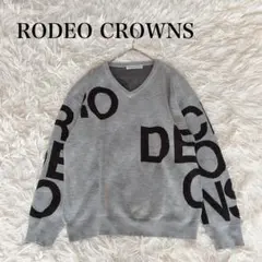 RODEO CROWNS グレー Vネックニット