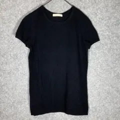 カシミア100％✨UNIQLO（L）半袖ニット/セーター☘️黒/ブラック