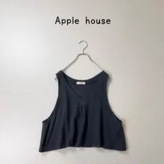 Apple house 手染め　リネンブレンド　ベスト　ブラウス　日本製