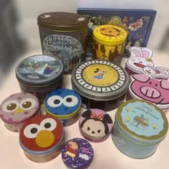 東京ディズニー・ユニバetcキャラクター缶セット