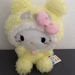 【平成】パンダハローキティ　ぬいぐるみ　レモンイエローのサムネイル