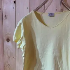 AE3062 ARMANI JEANS ショート丈半袖Tシャツ イエローのサムネイル