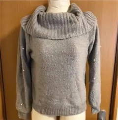 axesfemme♡バックリボンニット　トップス　グレー　冬服