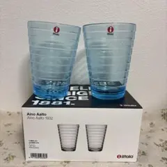 新品未使用 イッタラ アイノアアルト ハイボール ライトブルー グラス