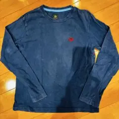 adidas 長袖カットソー ネイビー M相当 ロゴ刺繍