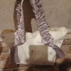 SNIDEL HOME オーガニックキャンバストート small ハート ピンク