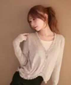 ティティーアンドコー titty&Co. レイヤード風ニット グレーのサムネイル