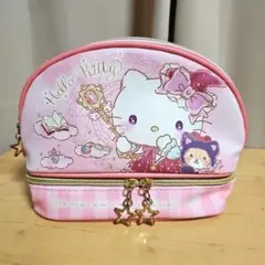 ハローキティ 2段 ポーチ ピンク