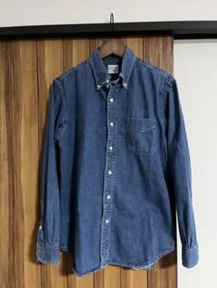 極美品！人気！日本製 orslowノーカラーデニムロングシャツ サイズ2 極美品！人気！日本製 orslowノーカラーデニムロングシャツ サイズ2