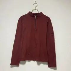 【コムサイズム】バーガンディ ハイネック 長袖 トレーナー カットソー M