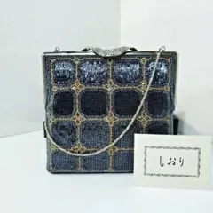 【美品】【柏ビーズ】 ビーズバッグ　ハンドバッグ パーティバッグ　黒 美品 柏ビーズ - メルカリ