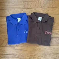 Curves ポロシャツ 2枚セット 青 茶色
