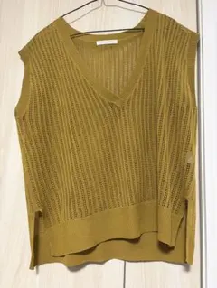 chocol raffine robe 透かし編みニットベスト