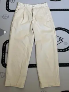 チノタックワイドパンツ　無印良品　ホワイト 82cm