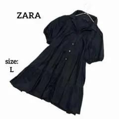 ザラ ZARA 半袖 ティアード チュニック シャツワンピース ミニ丈 春夏