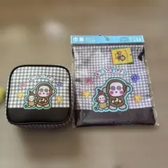 新品 サンリオ おさるのもんきち スクエア ポーチ&巾着