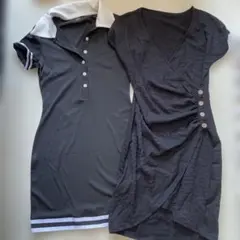 SHEIN ダークグレー ワンピース Sサイズ 2点セット‼️
