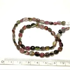 バイカラートルマリン マルチカラートルマリン オーバルカット ビーズ 天然石