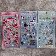 サンリオシール3種セット 立体シール3Dシールぷくぷくシール