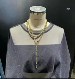 JEANASIS ボール2レンチェーンネックレス　ゴールドチェーンネックレス
