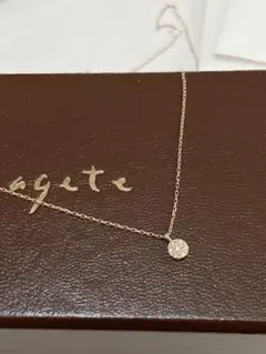 【agete】K10 パヴェダイヤモンド ネックレス✧*。のサムネイル