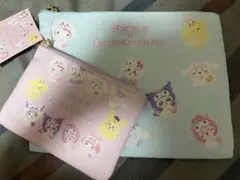 ちいかわ×サンリオキャラクターズ フラットポーチ2個セット