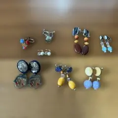 ユニークデザイン イヤリング8点セット