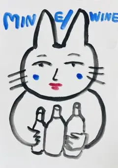 アートポスター風ドローイングA4水彩アクリル絵画原画抽象画