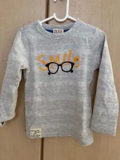 リバーシブル長袖カットソー グレー ストライプ