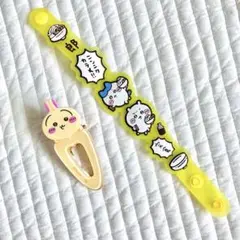 ちいかわ　郎ラーメンラバーバンド&うさぎヘアクリップ ２点セット