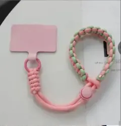 ピンク　携帯ストラップ ハンドストラップ 手首ストラップ 長さ調整可能 　512